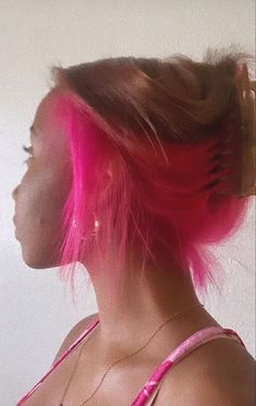 Brown And Pink Hair, Split Dyed Hair, Pink Hair Dye