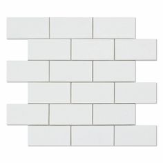 white subway tile on a white background