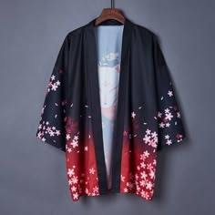 Women Japanese Kimono Coat Jackets Fox Retro Haori Yukata Loose Casual Cardigan Please note this is in Asian sizing, smaller than western size e.g. UK, US, AU. Please check the measurements carefully before making a purchase. Please allow 2-4cm discrepancy due to different measurement method. If you are not sure which size to buy, please provide height and weight, we will recommend a suitable size. Photos may slightly different from actual item's color due to the lighting during photo shooting o Japanese Fox Mask, Half Sleeve Cardigan, Gilet Kimono, Kimono Outerwear, Kimono Shirt, Fox Mask, Traditional Kimono, High Road, Black Kimono