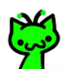 an image of a green cat sticker