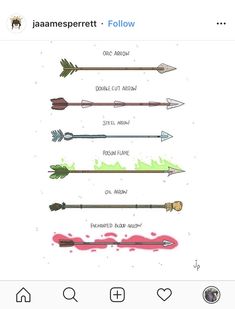 an image of different types of arrows