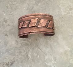 Rustic copper cuff, folded metal, textured boho bracelet by MetalingSusie on Etsy Silver Cuff Ring, Copper Work, Yoga Studio Design, Copper Bracelets, Jewelry Magazine, Copper Art, Copper Cuff, Metal Texture, Boho Bracelet