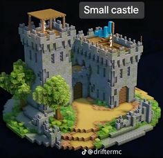 an image of a castle made out of legos and papercrafting materials with the words small castle on it