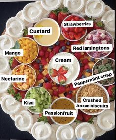 a white plate topped with lots of different types of food on top of each other