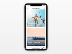 an iphone with the app on it showing two different photos, one in white and one in black