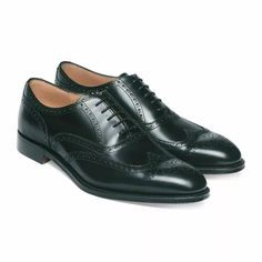 Introducing our Handmade Men's Wingtip Brogue Dress Shoes, the perfect addition to any gentleman's wardrobe. These black leather office shoes are meticulously crafted with high-quality genuine leather, ensuring both durability and style.  The upper of these shoes is made from soft calf leather, providing a comfortable fit that molds to your foot over time. The sole and heel are also made from leather, adding to the overall elegance of the design.  What sets these dress shoes apart is the attention to detail in their construction. They are completely hand-stitched, showcasing the skill and craftsmanship of our artisans. Each pair is made to order, with a manufacturing time of 7-10 business days. If you can't find your size or preferred color, simply send us a message and we will gladly crea Black Brogues, Mens Black Dress Shoes, Tuxedo Shoes, Jodhpur Boots, Brogues Men, Brogue Boots, Oxford Brogues, Leather Office, Office Shoes