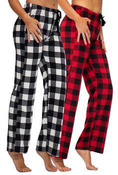 PRICES MAY VARY. 95% Polyester, 5% Spandex Imported Drawstring Waist closure Machine Wash Amazon Pajama Pants, Black And White Pajamas, Plush Pajama Pants, Buffalo Plaid Pajamas, Pajama Bottoms Womens, Cotton Loungewear, Cotton Pajama Pants, Buffalo Plaid Flannel, Fleece Pajama Pants