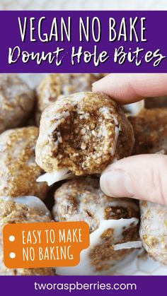 vegan no bake donut holes are easy to make, and so delicious