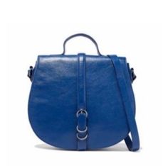 Gorgeous Blue Leather Saddle Bag From Halston Heritage Brand New With Tags! Hard To Find Especially In Brand New Condition Great If You Like See By Chlo Reformation Realisation Par Jenni Kayne Brandy Melville Loveshackfancy Coach Kate Spade Longchamp Tory Burch Realisation Par, Jenni Kayne, Leather Saddle Bags, Halston Heritage, See By Chloe, Saddle Bag, Heritage Brands, Medium Bags, Tom Tailor