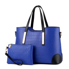 PRICES MAY VARY. ✡High-quality Leather: High-quality Smooth exquisite vegan leather handbag with golden hardware; Durable and fashionable ✡Dimension: Tote Bag measures 13.3*5.12*9.05 inch / 34*13*23 cm (L*W*H). Handle Height: 6.7 inch/17 cm; Cutch:7.48x5.12inch(W*H). Height of shoulder strap: 50"(adjustable and removable) ✡Inner Structure: There are 2 *main Compartment with top zipper, 1* middle zipper pocket, 1*backwall zipper pocket, 1* card pocket, 1* phone pocket. Enough room for notebook, i Vintage Messenger Bag, Crocodile Handbags, Mothers Bag, Pattern Purse, Crocodile Pattern, Handbag Patterns, Casual Tote, Bag Vintage, Shoulder Handbag