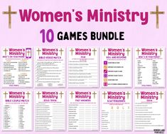 the women's ministry game bundle includes 10 games