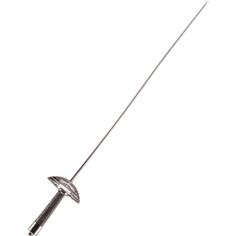 a metal object with a long handle on a white background