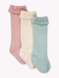 Knee Length Socks, Ruffle Socks, Ruffled Socks, Baby Diy, With Mom, Capri Blue, Final Touch, Knee High Socks, Clean Laundry