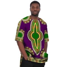 African Clothes Fashion Men Dashiki T-Shirt Boho Print Tee Tops Short Sleeve Beach Shirts Bazin Riche Casual Blouse Danshiki This item is everything you've dreamed of and more. It feels soft and lightweight, with the right amount of stretch. It's comfortable and flattering for all. Limited Stock! • Available For A Limited Time, Get Yours Today • 100% Quality Guaranteed Plus Fast And Secure Free Shipping Worldwide With Tracking Available • Made Of High Quality Premium Material • Get Your Own Whil Green Printed Half Sleeve Tops, Green Half Sleeve Tops For The Beach, Green Half Sleeve Tops For Vacation, Green Half Sleeve Top For Vacation, Green Half-sleeve Top For Vacation, Multicolor Short Sleeve T-shirt For Festivals, Bohemian Crew Neck Shirt For Vacation, Purple Short Sleeve Shirt For Vacation, Traditional Short Sleeve Graphic Print Top