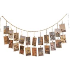 PRICES MAY VARY. Intimate Design: photo hanging display with clips comes with 11 clips, when you have more photos to display, on the basis of the 11 clips, we will give you another 11 clips and hemp rope (a total of 22 clips) ), the gift is longer than the original hanging length, and the hanging position is up to you. Wide Range of Uses: You can use it to hang photos showing the little things and moments in your life. Can also be used for hanging postcards, holiday cards, art paintings or any c Hanging Photo Display, Hanging Photo Frame, Photo Wreath, Photo Frame Decoration, Boho Rainbow Classroom, Style Collage, Wood Clips, Textile Wall Hangings, Wooden Wreaths