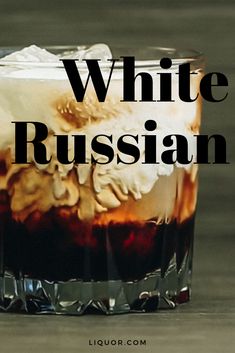 White Russian Recipe, White Russian Recipes, Famous Drinks, Cocktail Drinks Alcoholic, Liquor Drinks, Big Lebowski, White Russian, Mixed Drinks Recipes, Lactose Intolerant