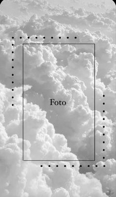 an aerial view of clouds with a rectangle in the middle that is surrounded by smaller squares