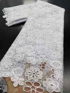 New Arrival Nigerian Lace Fabrics 2022 High Quality Lace - Etsy White Lace Fabric For Party, Crochet Lace Fabric For Wedding, Nigerian Lace Dress, Nigerian Lace Styles Dress, Nigerian Lace Styles, Corded Lace Fabric, Wedding Types, Nigerian Lace, Lace Fabrics