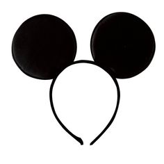 a black mickey mouse ears headband on a white background