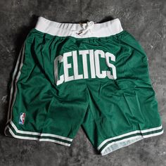 Size: M Boston Celtics Shorts, Boston Celtics Logo, Celtics Logo, Boston Celtics, Green Shorts, Just Don, Welt Pockets, Welt Pocket, Boston