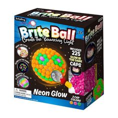 the neon glow ball kit is in its box