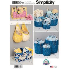 several different bags and purses on display with the same price label as shown in this catalog