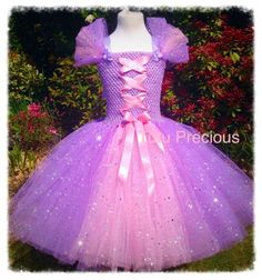 Disney Inspired Tangled, Princess Rapunzel Tutu Dress - Dressing up / Costume Disney Tutu, Baby Dress Tutorials, Tangled Princess, Princess Tutu Dresses, Rapunzel Costume, Disney Dress Up, Girls Fancy Dress, Up Costume, Disney Inspired Fashion