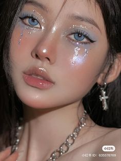 Chinese Makeup, Rave Makeup, Smink Inspiration, Fairy Makeup, Mermaid Makeup, Makeup Eye Looks