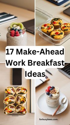 make ahead work breakfast ideas Easy Packed Lunch, Easy Lunches For Work, Work Breakfast, Lunch Packing, Adult Lunches, Cold Lunches, Meal Prep Clean Eating, Office Lunch, Easy Work