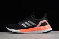 Latest adidas Ultra Boost 20 Core Black Cloud White-Signal Coral EG0756 Black Clouds, Gold Metal, Coral