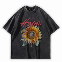 Hope Oversized Washed Graphic T-Shirt – Starphase Oversized Black Printed T-shirt, Washed Black Short Sleeve T-shirt For Spring, Relaxed Fit Floral Print T-shirt For Streetwear, Black Floral Print Casual T-shirt, Grunge Printed T-shirt For Spring, Floral Print Crew Neck Top For Streetwear, Casual Floral Print T-shirt For Streetwear, Streetwear Floral Print Crew Neck T-shirt, Streetwear Short Sleeve Floral Print T-shirt