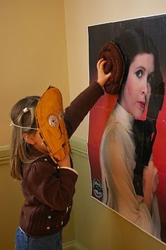 During Quiet Time: Star Wars Birthday Party pin the bun on Princess Leia Party Ideas On A Budget, Star Wars Font, Third Child, The Bun, Geeky Girls