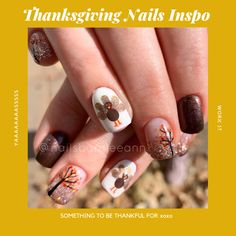 Nails Thanksgiving, Fall Gel Nails, Fall Nail Art Designs, Thanksgiving Nails