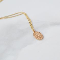 "A small, high quality, double sided, Mary Charm hangs on a delicate curb Chain. Choose from all 14K Gold Filled or Sterling Silver Pendant is 12mm x 9mm Other chain options available on request, please message me! Choose your length: 16\", 18\" or 24\" long. Custom lengths available, please leave us a note at checkout. Gold Filled has 100 times more gold than gold plated jewelry. You can swim, shower, etc, this necklace is made to wear exactly like solid 14K Gold and will not chip or fade! Gold Rose Gold Oval Gold-plated Necklace, Rose Gold Tarnish Resistant Oval Pendant Necklace, Delicate Gold Jewelry With Curb Chain, Gold Oval Pendant Charm Necklace Engraved, Gold Plated Curb Chain Charm Necklace Gift, Dainty Rose Gold Necklace With Curb Chain, Engraved Rose Gold Plated Charm Necklace, Delicate Gold Engraved Charm Necklace, Delicate Gold Charm Necklace With Engraving