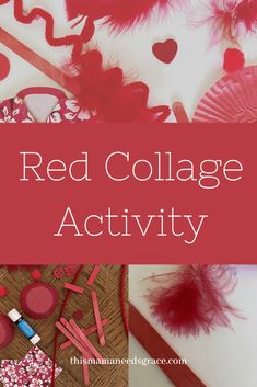 red collage activity for valentine's day