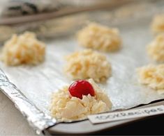 some food is laying out on a baking sheet