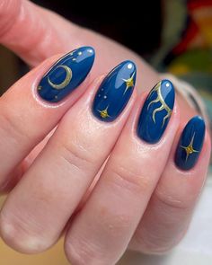 Take the plunge into stylish navy with these nail ideas you can copy right now. Transform your nails with these deep and captivating shades of blue. Nails Cobalt Blue, Navy Blue Nail Ideas, Blue Nail Ideas, Dark Nail Designs, Dark Blue Nails, Navy Blue Nails, Short Almond Nails, Blue Nail Art, Nail Colours