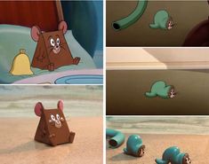 several pictures of cartoon characters in different positions