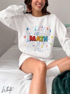 Funny Math Teacher Shirt, Cute Math Shirt, Gift For Math Teacher, Geometry Teacher Shirt, Teacher Appreciation Gift For Math Teacher Tee Welcome to Timeless Trends By MY! Here you will find personalized t-shirts that will make you and your loved ones smile. Our cute, stylish, and trendy graphic t-shirts are designed to spread joy. Whether you're buying for yourself or as a gift, we're confident this shirt will be the perfect choice! ✷ About Us ✷ This small business was founded with passion and care. Your t-shirt will be made with love. Thank you for choosing us! ✷ Sizing and Color Guidelines ✷ Unisex t-shirt sizes: S | M | L | XL | 2XL | 3XL We use Comfort Colors brand for all listings where "Comfort Colors" is mentioned in the title. These shirts are unisex and designed to be loose-fittin Text Print Crew Neck Top For School, Multicolor Letter Print Tops For School, Multicolor Long Sleeve Shirt For School, School Tops With Letter Print And Relaxed Fit, Relaxed Fit Letter Print Tops For School, Multicolor Long Sleeve Shirt With Letter Print, Relaxed Fit White Tops For School, Casual Long Sleeve Printed Tops, White Relaxed Fit Top For School