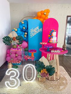 an image of a 30th birthday party setting