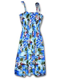 100% Cotton Fabric Smock Tube Top Design Tie On Shoulder or Halter Style Wear Strapless Option Colors: Blue, Maize Sizes: Once Size Fits Most S-XL Made in Hawaii - USA Blue Sleeveless Hibiscus Print Dress, Sleeveless Blue Hibiscus Print Dress, Blue Sleeveless Dress With Hibiscus Print, Sleeveless Blue Dress With Hibiscus Print, Summer Blue Dress With Hibiscus Print, Casual Sleeveless Hibiscus Print Dress, Blue Hibiscus Print Summer Dress, Blue Tropical Sundress With Floral Print, Blue Hawaiian Printed Dresses