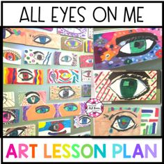 an art lesson with the words all eyes on me