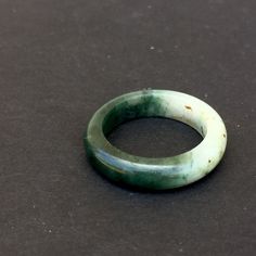 Combination of dark and light green jade ring 6mm wide Size ; 7.5 Green Jade Round Band Ring, Green Jade Round Band Jewelry, Vintage Round Jade Rings, Dark Green Round Jade Jewelry, Green Jade Ring, Jade Ring, Green Jade, Jade Green, Light In The Dark