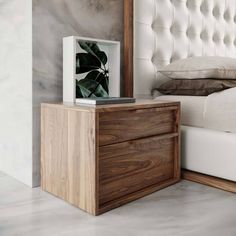 Modrest Amberlie - Modern Walnut Nightstand The Amberlie Nightstand is a stylish modern piece that will fit perfectly in many settings. The simple lines of this piece are accented by the all over walnut veneer finish. Two drawers with integrated handles create a streamlined look. Pair with the Amberlie Bed, Dresser, and Mirror. Features: Walnut Veneer Two Drawers Integrated Handles Modern Design Dimensions: Overall: W25" x D18" x H18"Top Drawer: W20.5" x D12.5" x H5"Bottom Drawer: W20.5" x D12.5" x H7" Walnut Night Stand, Nightstand Mid Century, Charging Nightstand, Primary Bed, Apartment Shopping, Walnut Bed, Apartment Stuff, Dresser And Mirror, Walnut Nightstand