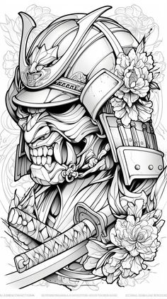 Samurai Mask Tattoo, Japanese Warrior Tattoo, Japanese Hand Tattoos, Samurai Drawing, Oni Tattoo, Japanese Art Samurai, Pop Art Tattoos, Dr Woo, Samurai Tattoo Design