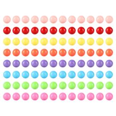 an assortment of colorful candies on a white background