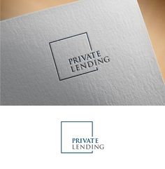 the private lending logo is shown on top of a white envelope with a blue border