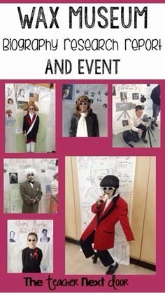 the poster for wax museum and event with pictures of people dressed in old fashioned clothing