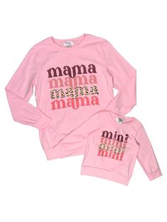 If your little is your Valentine this year, you absolutely need our adorable Mommy and Me - Mama & Mini Pink Cheetah Matching Tops! These cute pink long sleeve tops feature “mama” and “mini” in different shades of pink cheetah print. This top is perfect for Valentine's Day, mommy and mini shopping trips, coffee runs, movie nights, and so much more! Pick up this staple piece for you and your little one and checkout our other must have mommy and me pieces. Child and Mommy Tops Sold Separately INCL Mommy And Mini, Mini Shirts, Sparkle In Pink, Pink Cheetah Print, Mommy And Me Dresses, Mini Pink, Pink Cheetah, Different Shades Of Pink, Mommy And Me Outfits