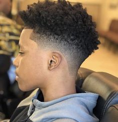 Boys Haircuts Curly Hair, Temp Fade Haircut, Boys Fade Haircut, Black Boys Haircuts, Black Hair Cuts, Curly Hair Fade, Taper Fade Haircut, Black Men Haircuts, Tapered Haircut